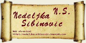 Nedeljka Sibinović vizit kartica